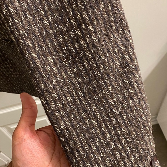 Vintage Double breasted men’s blazer tweed in a brown, black and white colour - Picture 4 of 8